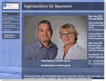 Tablet Screenshot of ingbuero-mueller-gp.de